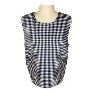 Cynthia‎ Rowley Women’s Large Blue & White Gingham Sleeveless Top